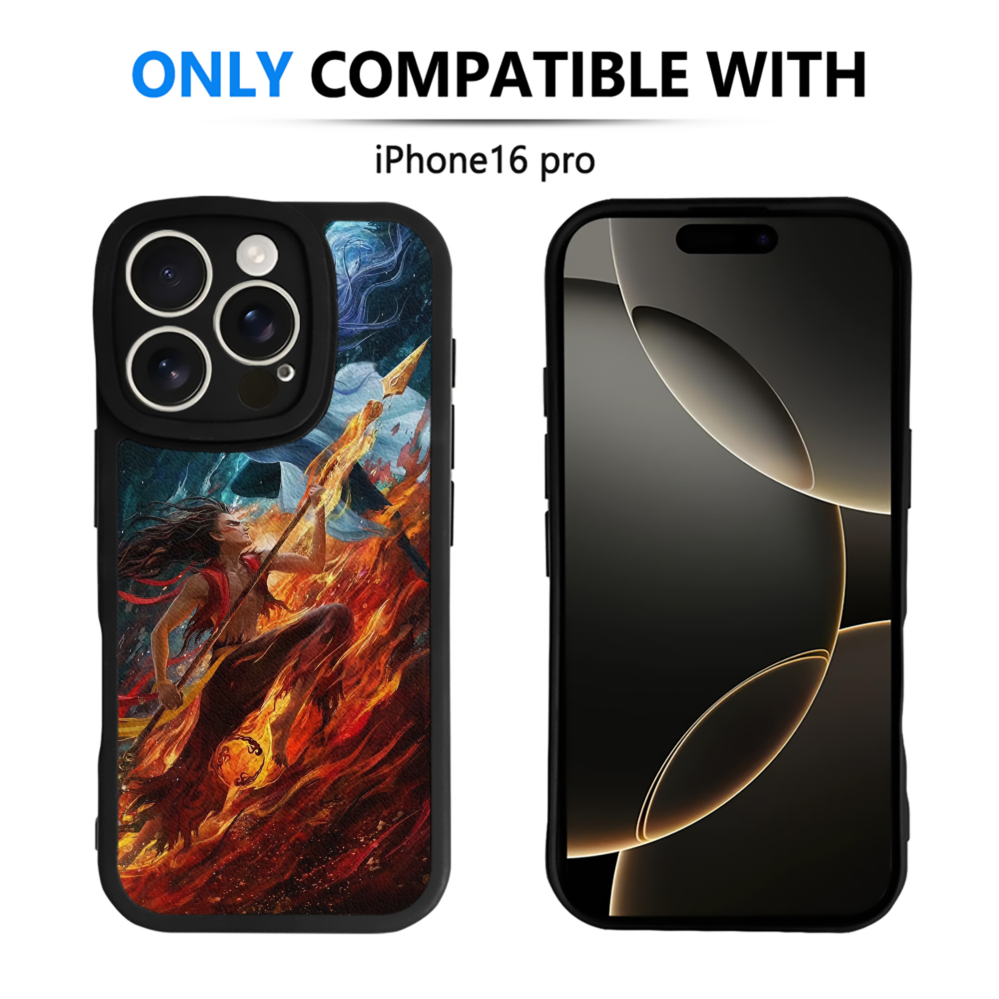 （画像用） Ne Zha 2 ナタ 魔童の大暴れ 【iPhone 16シリーズ対応】シリコンスマホケース（レザー調） 材質：シリコン